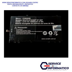 Bateria P/ Coradir Ultra S14 N14 PL3710398P 3.7V